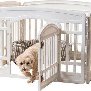 IRIS USA 24'' 4 Panel Exercise Pet Playpen with Door, White Cl-604E (586680)